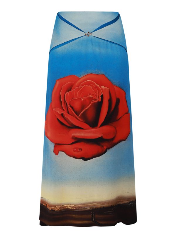 Munivino Rose Print Skirt